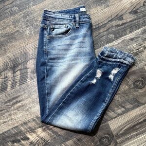 KanCan Dark Blue Distressed Skinny Jeans